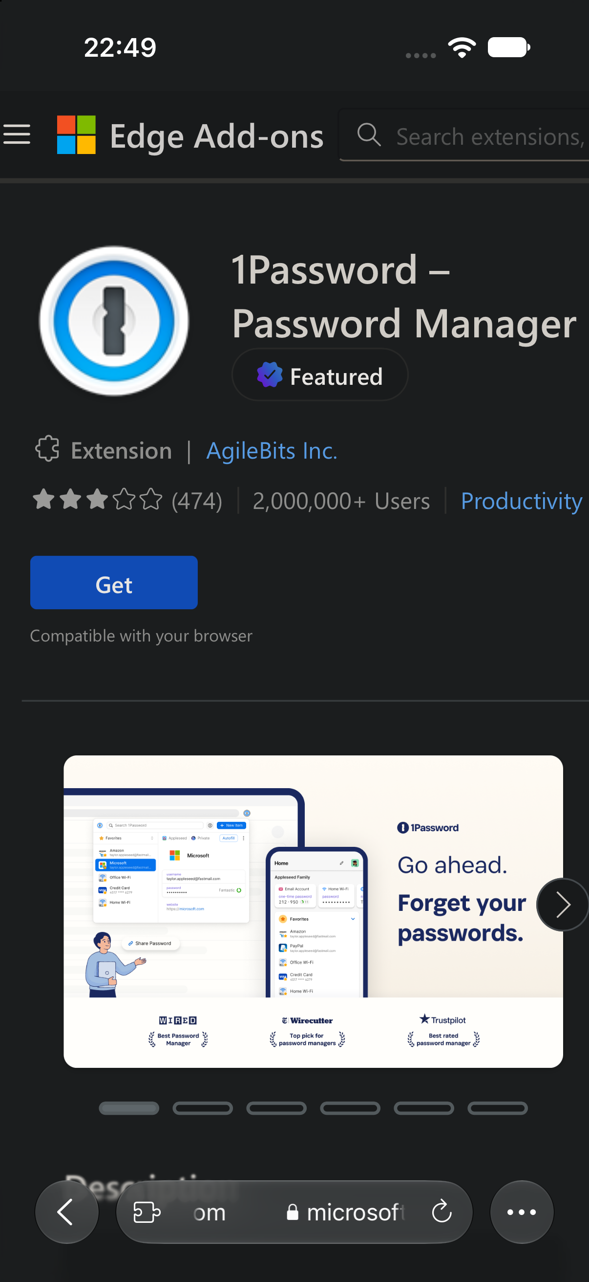 Microsoft Edge Add-ons: Install compatible Manifest V3 packages from Microsoft Edge Add-ons.